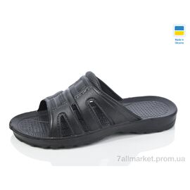 Шльопанці чоловічі пляжні Літо B8 чорний (6 пар р.41-46) "SANLIN 2" недорого оптом від прямого постачальника