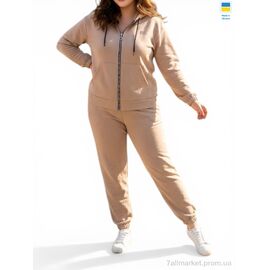 Фотография Спортивный костюм женский Весна/осень 53 бежевий (4 шт. р.сетка 48-54) "Sport style" недорого оптом от прямого поставщика