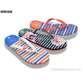 Фотография Вьетнамки женские Лето 01-6496 mix (24 пар р.36-41) "Super Gear" недорого оптом от прямого поставщика