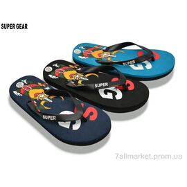Шльопанці дитячі Літо 01-707 mix (24 пар р.30-35) "Super Gear" недорого оптом від прямого постачальника