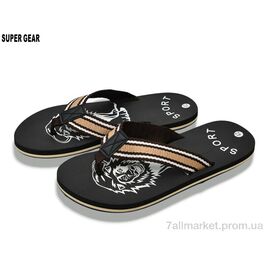 Фотография Вьетнамки мужские Лето A01-772 brown (10 пар р.40-45) "Super Gear" недорого оптом от прямого поставщика