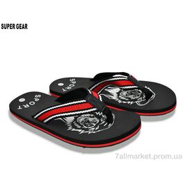 Фотография Вьетнамки мужские Лето A01-772 red (10 пар р.40-45) "Super Gear" недорого оптом от прямого поставщика