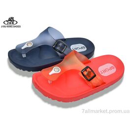 Шльопанці дитячі Літо 01-2467 navy-red mix (12 пар р.30-35) "Jibukang" недорого оптом від прямого постачальника