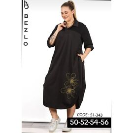 Сукня літня жіноча 51-343 black р.56-62 "Alberk" недорого оптом від прямого постачальника