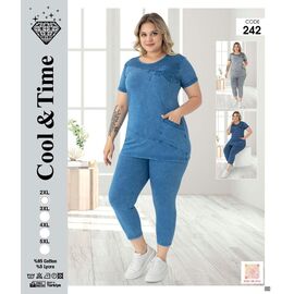 Фотография Костюм женский 242 l.blue р.2XL-5XL "Alberk" недорого оптом от прямого поставщика