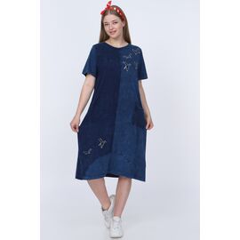 Сукня літня жіноча 6004 navy р.56-62 "Alberk" недорого оптом від прямого постачальника