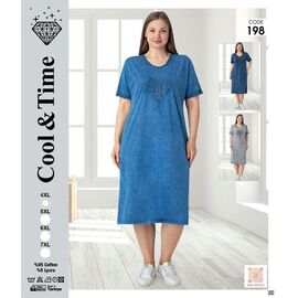 Сукня літня жіноча 198 blue р.4XL-7XL "Alberk" недорого оптом від прямого постачальника