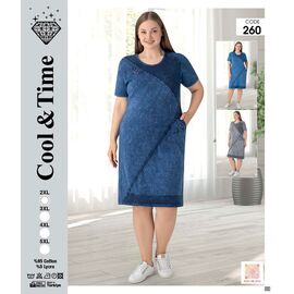 Сукня літня жіноча 260 blue р.2XL-5XL "Alberk" недорого оптом від прямого постачальника