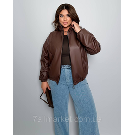 Куртка жіноча на блискавці екошкіра на підкладці р 46-60 "LADA" недорого від прямого постачальника