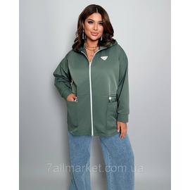 Вітровка жіноча на блискавці з капюшоном котон меморі р 46-60 "LADA" недорого від прямого постачальника