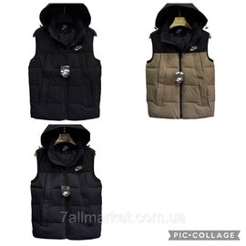 Жилетка чоловіча демісезонна Найк із капюшоном р-ри 48-56 (3цв) "SKAY" купити недорого від прямого постачальника