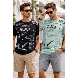 Футболка чоловіча 1574 black р.M-2XL "RING" недорого оптом від прямого постачальника