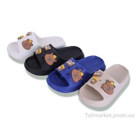 Фотография Шлепки детские летние Лето 356-19 mix (12 пар р.30-35) "BABYSHOP" недорого оптом от прямого поставщика