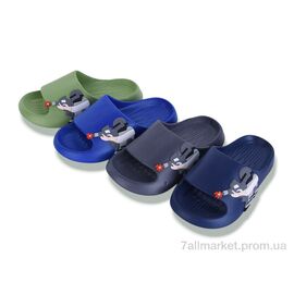 Фотография Шлепки детские летние Лето 3173 mix (12 пар р.30-35) "BABYSHOP" недорого оптом от прямого поставщика