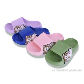 Фотография Шлепки детские летние Лето 3180 mix (12 пар р.30-35) "BABYSHOP" недорого оптом от прямого поставщика