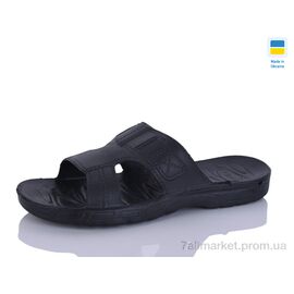 Шльопанці чоловічі пляжні Літо SV003 чорний (кожа) (8 пар р.40-46) "SANLIN 2" недорого оптом від прямого постачальника