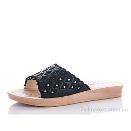 Фотография Шлепки женские облегченные Лето Ж092-1 черный (6 пар р.36-40) "Waldem" недорого оптом от прямого поставщика