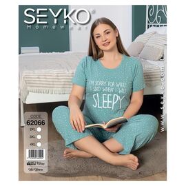 Піжама легка жіноча 62066 mint р.2XL-4XL "DONELLA" недорого оптом від прямого постачальника