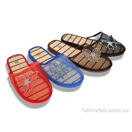 Тапки жіночі для будинку Літо XG2 mix (12 пар р.36-41) "Soylu" недорого оптом від прямого постачальника