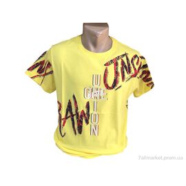 Фотография Футболка мужская Лето 22003 жовтий (4 шт. р.сетка M-2XL) "TurkishBrend" недорого оптом от прямого поставщика