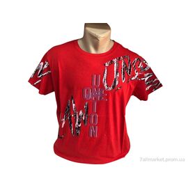 Фотография Футболка мужская Лето 22003 червоний (4 шт. р.сетка M-2XL) "TurkishBrend" недорого оптом от прямого поставщика