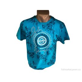 Фотография Футболка мужская Лето 23008 петрол (4 шт. р.сетка M-2XL) "TurkishBrend" недорого оптом от прямого поставщика