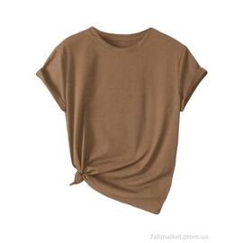 Футболка жіноча Літо 223 кофе (5 шт. р.сіткаM-3XL) "Алия" недорого оптом від прямого постачальника