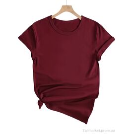 Футболка жіноча Літо 225 бордовий (5 шт. р.сіткаM-3XL) "Алия" недорого оптом від прямого постачальника