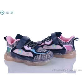 Фотография Кроссовки детские модные Лето F31 d.blue-pink (6 пар р.26-31) "CROSSOPT" недорого оптом от прямого поставщика