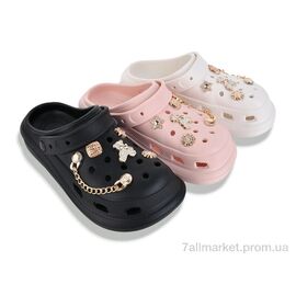 Фотография Кроксы женские летние Лето NUO2122 mix (12 пар р.36-41) "SANLIN 2" недорого оптом от прямого поставщика