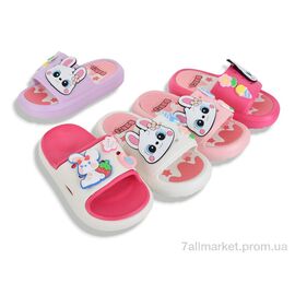 Фотография Шлепки детские летние Лето NUO2125 mix (12 пар р.24-29) "SANLIN 2" недорого оптом от прямого поставщика