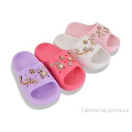 Фотография Шлепки детские летние Лето NUO2063 mix (12 пар р.30-35) "SANLIN 2" недорого оптом от прямого поставщика