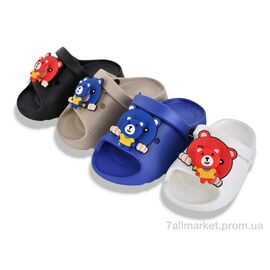 Фотография Шлепки детские летние Лето 348-11 mix (12 пар р.18-23) "M&L  Alex13" недорого оптом от прямого поставщика