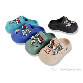 Крокси дитячі літні Літо 308-13 mix (12 пар р.24-29) "SANLIN 2" недорого оптом від прямого постачальника