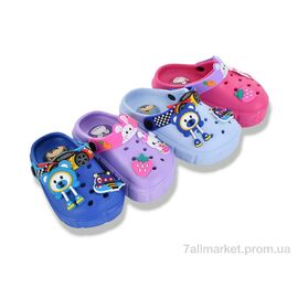 Крокси дитячі літні Літо 1851-1 mix (12 пар р.18-23) "SANLIN 2" недорого оптом від прямого постачальника