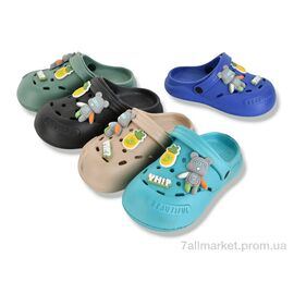Фотография Кроксы детские летние Лето 309-13 mix (12 пар р.30-35) "M&L  Alex13" недорого оптом от прямого поставщика