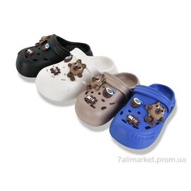 Фотография Кроксы детские летние Лето 308-11 mix (12 пар р.24-29) "M&L  Alex13" недорого оптом от прямого поставщика
