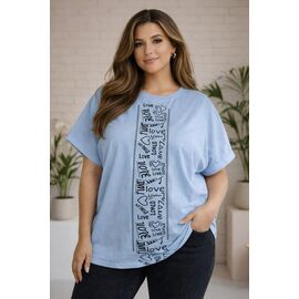 футболка жіноча 135 l.blue р.42-50 "BONJOUR" недорого оптом від прямого постачальника