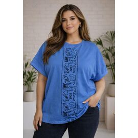 футболка жіноча 135-1 blue р.42-50 "BONJOUR" недорого оптом від прямого постачальника