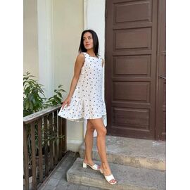 Жіночий сарафан 1625 white-blue р.42-48 "BONJOUR" недорого оптом від прямого постачальника