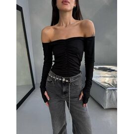 Светр жіночий 4257 black р.42-48 "BONJOUR" недорого оптом від прямого постачальника