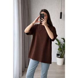 футболка жіноча 4264 brown р.42-50 "BONJOUR" недорого оптом від прямого постачальника