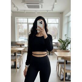 Топ жіночий 5068 black р.42-48 "BONJOUR" недорого оптом від прямого постачальника