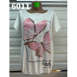 футболка жіноча 6011 white р.48-56 "VERJINIA" недорого оптом від прямого постачальника