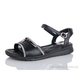 Босоніжки жіночі літні Літо T33 black (8 пар р.36-41) "MaiNeLin" недорого оптом від прямого постачальника