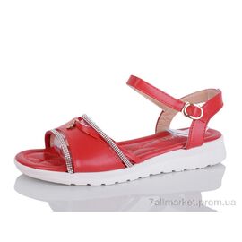 Босоніжки жіночі літні Літо T33 red (8 пар р.36-41) "MaiNeLin" недорого оптом від прямого постачальника
