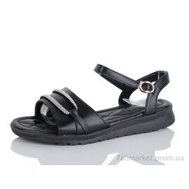 Босоніжки жіночі літні Літо T32 black (8 пар р.36-41) "MaiNeLin" недорого оптом від прямого постачальника