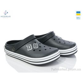 Фотография Кроксы женские летние Лето 601 чорний (8 пар р.36-41) "Acorus" недорого оптом от прямого поставщика