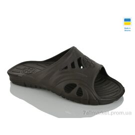 Шльопанці чоловічі пляжні Літо Мяч коричневий (8 пар р.41-45) "Крок" недорого оптом від прямого постачальника