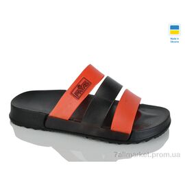 Шльопанці чоловічі пляжні Літо Люкс червоний (8 пар р.41-45) "Крок" недорого оптом від прямого постачальника